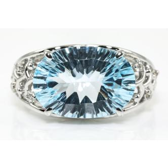 6.46ct Topaz & Diamond 18ct gold Ring