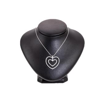 0.51ct Diamond Open Heart Pendant