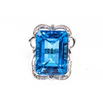 49.41ct Topaz and Diamond Ring