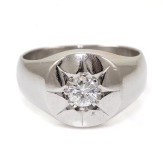 0.50ct Round Diamond Mens Ring
