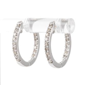 0.55ct Diamond Hoop Earrings