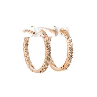 2.01ct Round Diamond Hoop Earrings