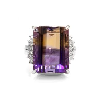 20.62ct Ametrine and Diamond Ring