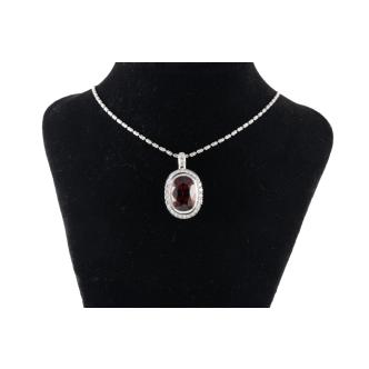 9.68ct Garnet and Diamond Pendant