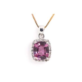 0.93ct Garnet and Diamond Pendant