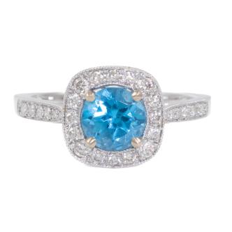 1.26ct Topaz and Diamond Ring