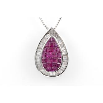 1.50ct Ruby and Diamond Pendant