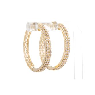 1.01ct Diamond Hoop Earrings