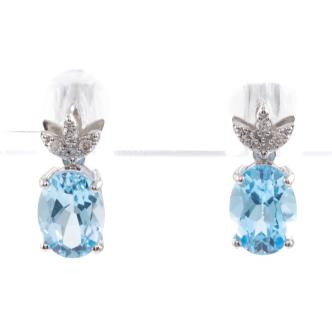 1.90ct Topaz and Diamond Earrings