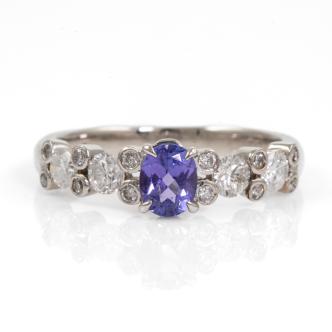 0.39ct Tanzanite and Diamond Ring