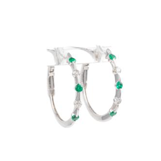 Emerald and Diamond Earrings