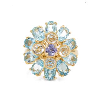 6.00ct Topaz and Tanzanite Ring
