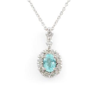 Paraiba Tourmaline & Diamond Pendant