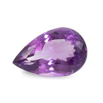 32.58ct Loose Pear Shape Amethyst