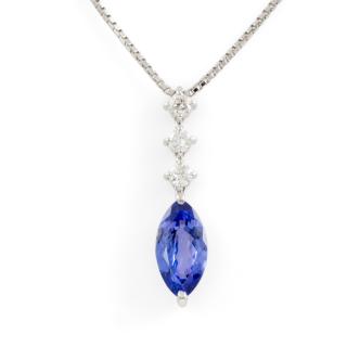 1.74ct Tanzanite and Diamond Pendant
