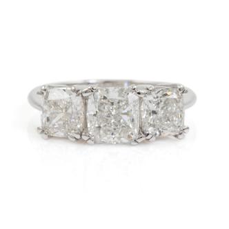 3.50ct Diamond Trilogy Ring GIA
