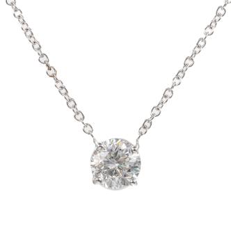 1.76ct Round Diamond Pendant GIA F Colour