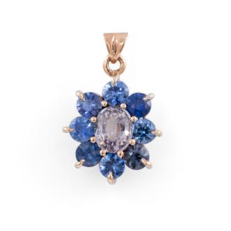 1.63ct Ceylon Sapphires & Spinel Pendant