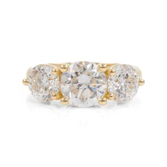 4.00ct Diamond Trilogy Ring GIA G P1
