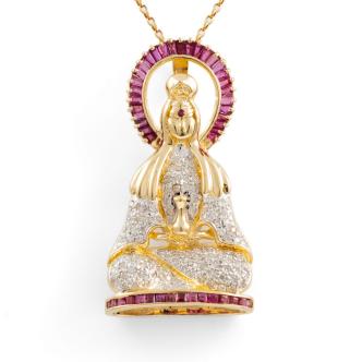 2.38ct Ruby and Diamond Pendant