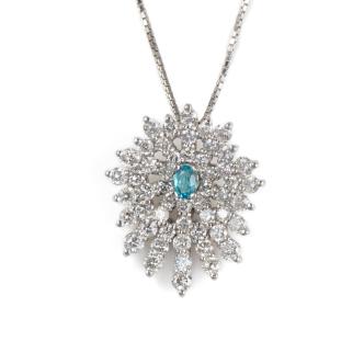 Paraiba Tourmaline & Diamond Pendant