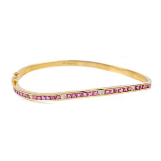 1.80ct Ruby and Diamond Bangle