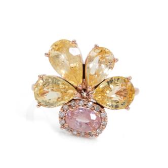 1.21ct Ceylon Padparadscha Sapphire Ring