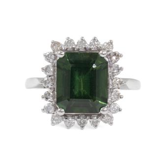 3.87ct Sapphire and Diamond Ring