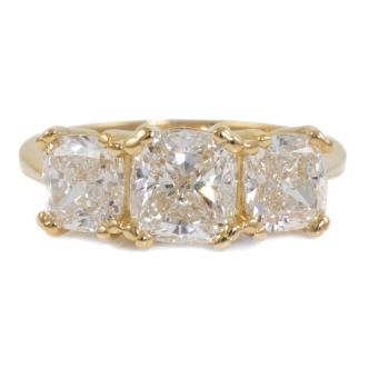 3.51ct Diamond Trilogy Ring GIA