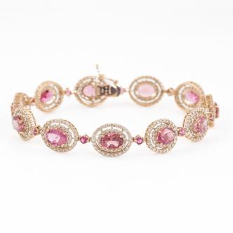 10.09ct Tourmaline and Diamond Bracelet
