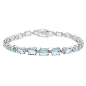 14.48ct Aquamarine and Diamond Bracelet