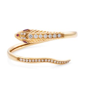 1.40ct Diamond and Ruby Bangle