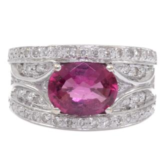 1.70ct Rubellite and Diamond Ring