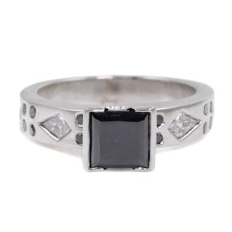1.09ct Black  Diamond Ring