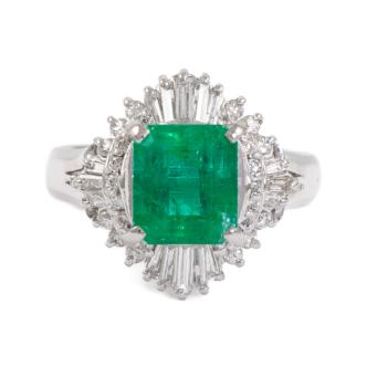 1.58ct Emerald and Diamond Ring