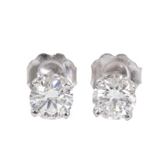 0.84ct Diamond Studs GIA D VVSI