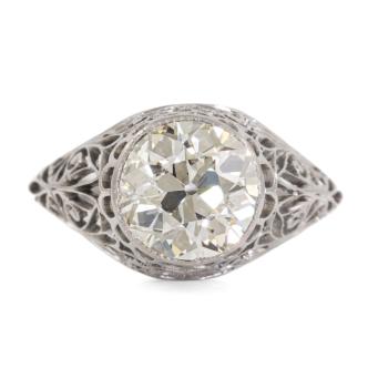 2.36ct Diamond Filigree Ring
