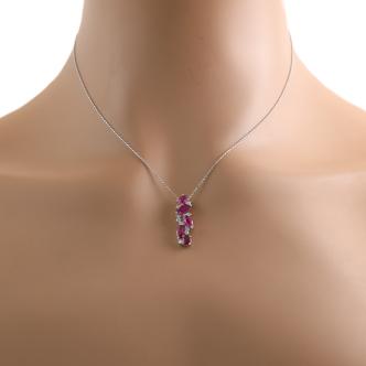 1.53ct Ruby and Diamond Pendant