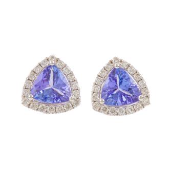 1.24ct Tanzanite and Diamond Earrings
