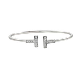 Tiffany & Co Diamond T Wire Bangle