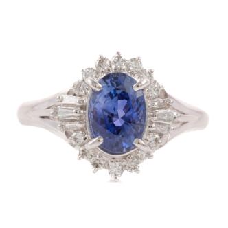 1.73ct Sapphire and Diamond Ring