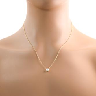 0.90ct Diamond Solitaire Pendant GIA D SI2