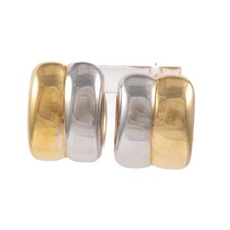 Two-Tone Gold Hoop Earrings 10.3g