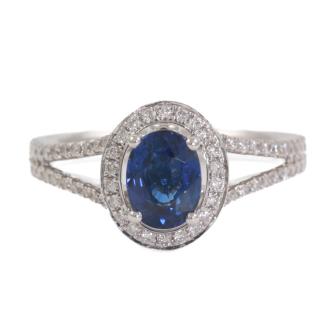 1.33ct Sapphire and Diamond Ring