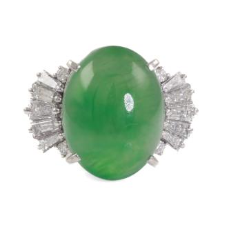 8.98ct Jade and Diamond Ring