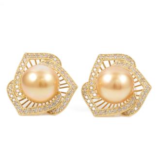 13.4-13.6mm South Sea Pearl Earrings